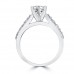 1.45 ct Round Cut Diamond Engagement Ring Whit Millgrain on The Shank 
